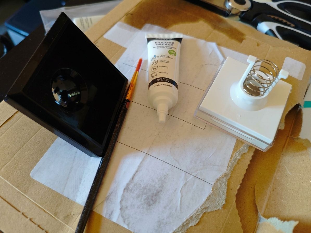 Apply a really small amount with a small brush.